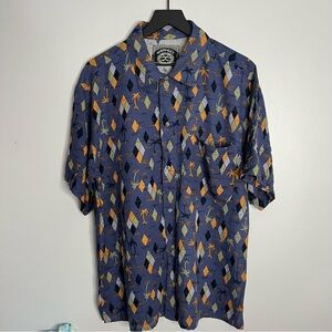 Vintage Gramicci Short Sleeve Button Down Abstract Print Shirt Mens Medium